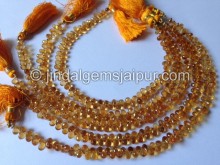 Madeira Citrine Faceted Drops Shape Beads
